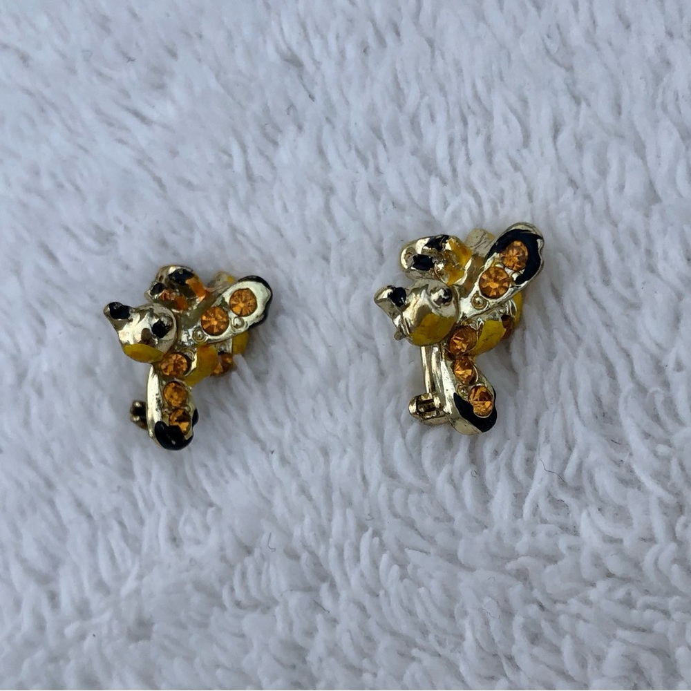 Two Vintage Bee Pins Brooch Insect Bumblebee Bug Enamel